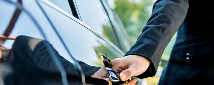 woman opening car provided by Addison Lee