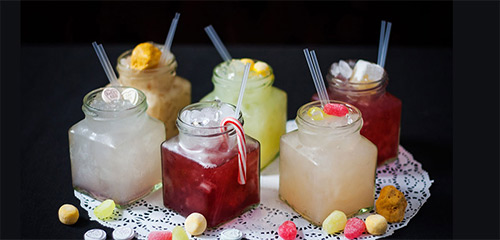 multiple cocktails provided by Addison Lee
