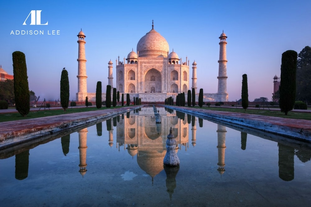 the Taj Mahal
