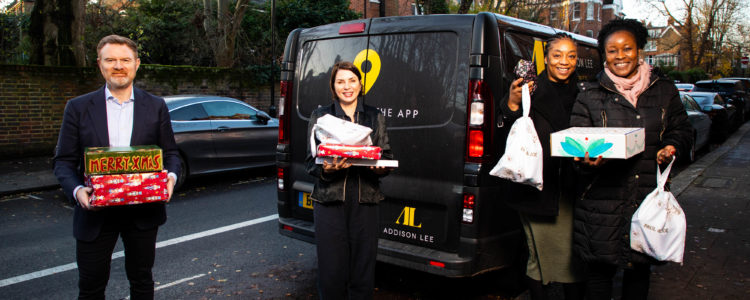 picture of people holding packages in London Provided by Addison Lee