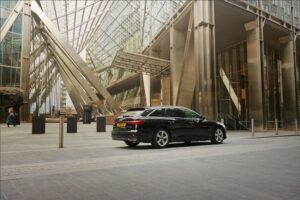Car Parked In Front of Office Building