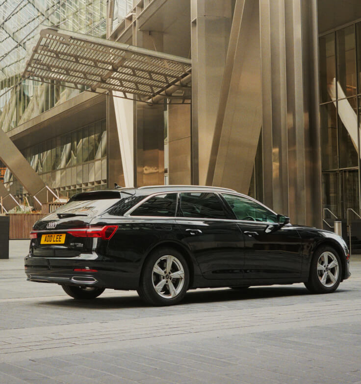 Addison Lee executive car outside an office in London
