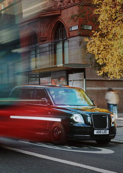 Addison Lee Black Taxi on the streets of London