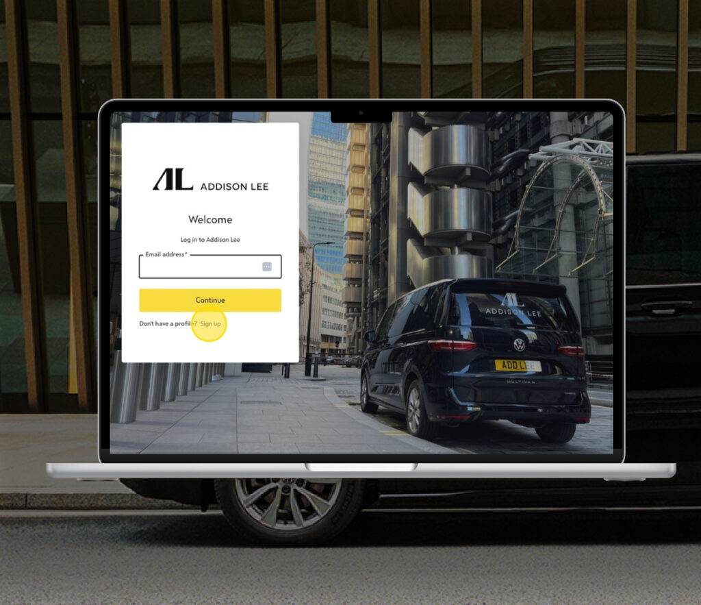 creating an account with addison lee