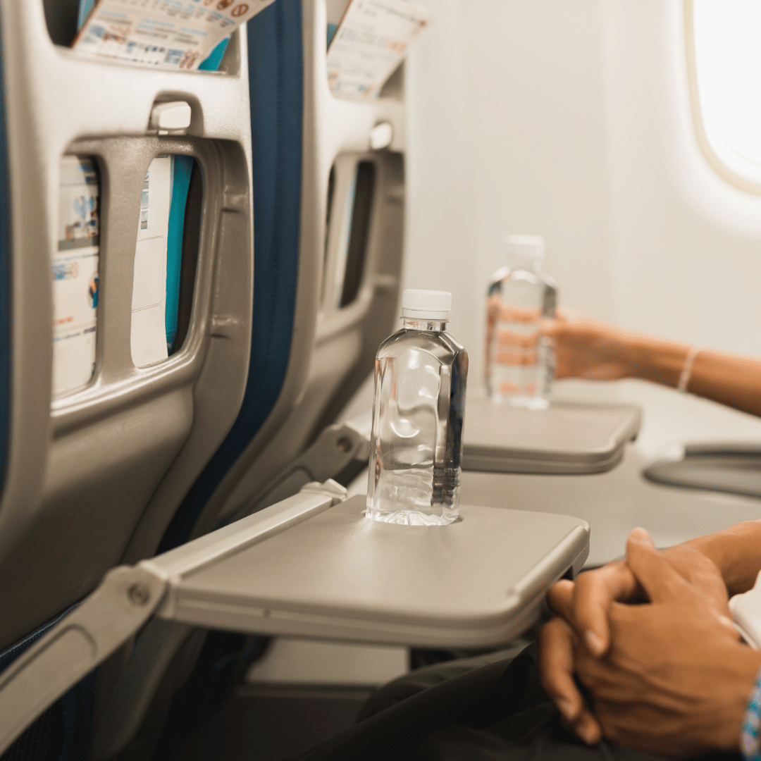 Staying hydrated on a flight