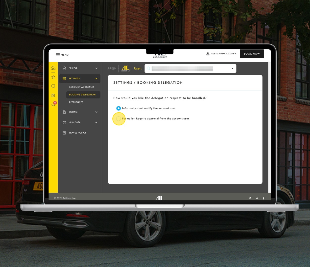 How to set up formal booking approval on PRISM