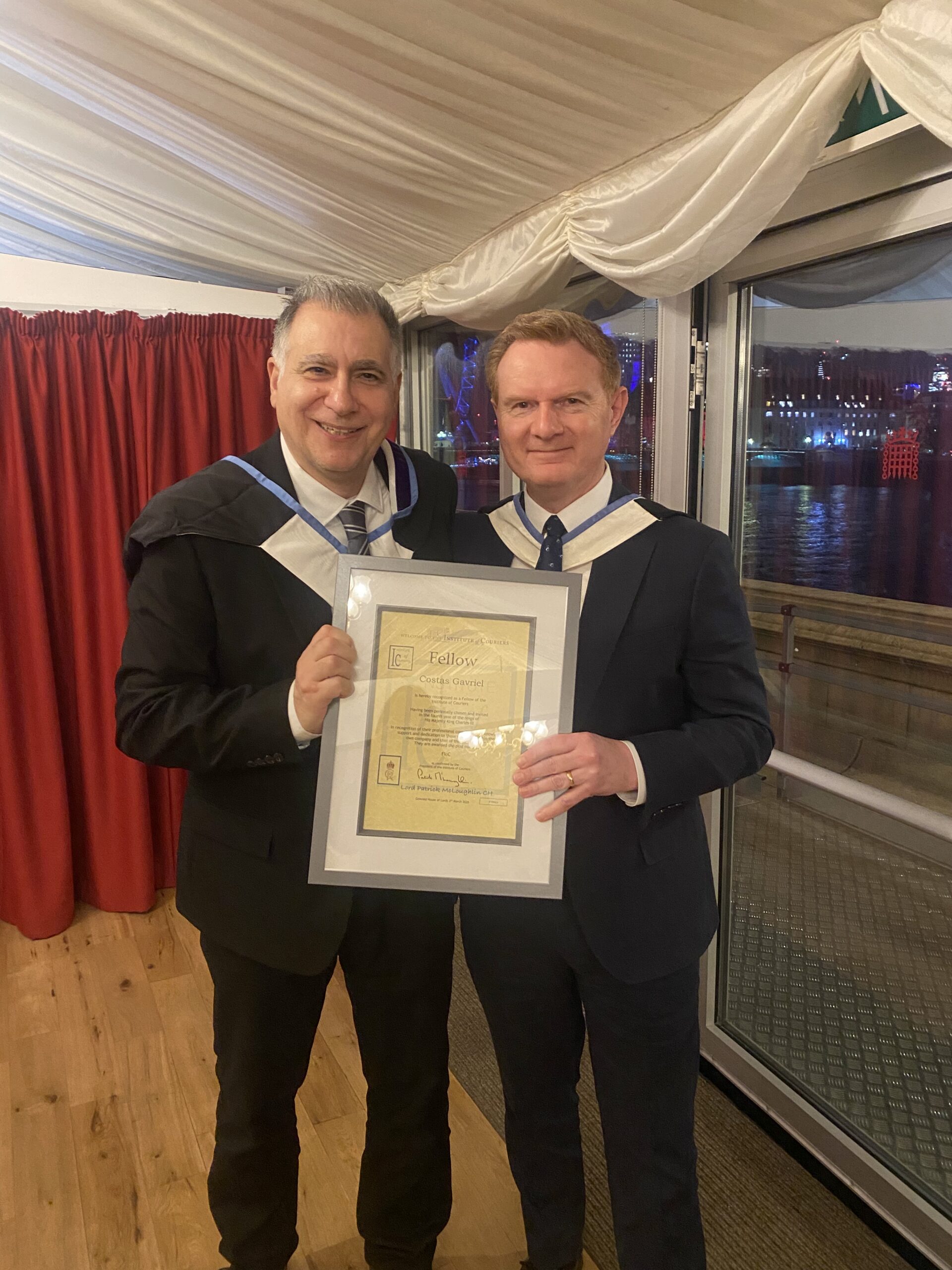 Addison Lee’s Costas Gavriel Appointed Fellow of the Institute of Couriers