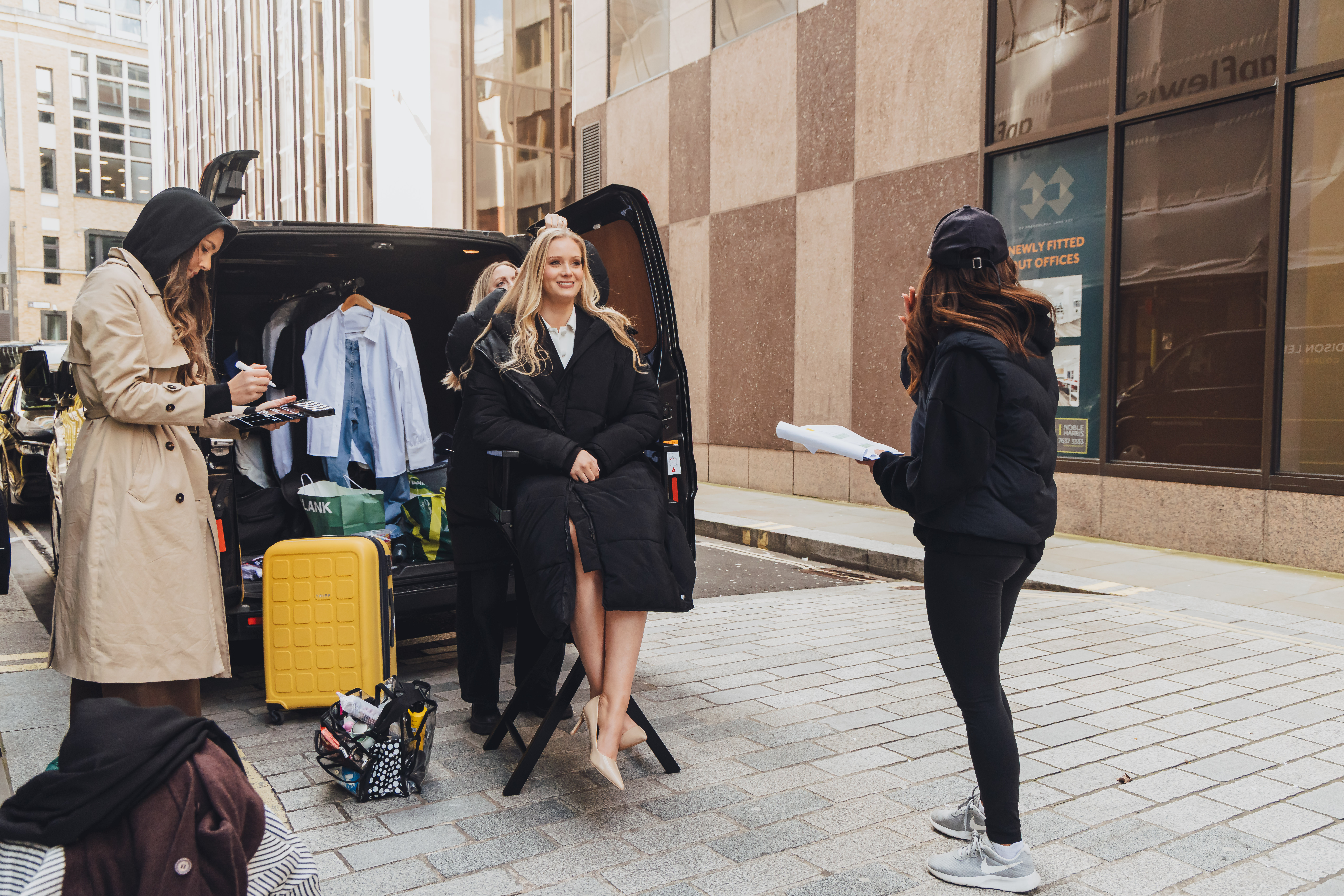 Media and production crew transporting their equipment in an Addison Lee courier
