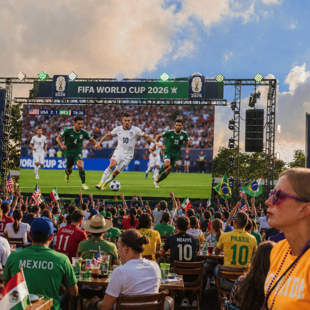 World cup shown on the big screen - AI